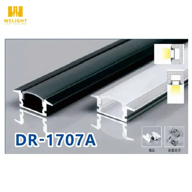 1707A Recessed Aluminium Profile 3M