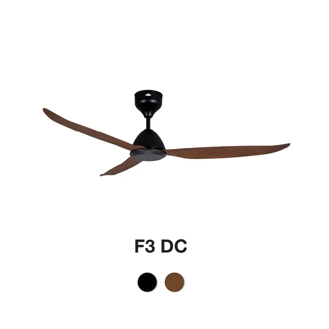 Deka F3DC (wn) Deka Ceiling Fan DC Motor 3 Blade Walnut