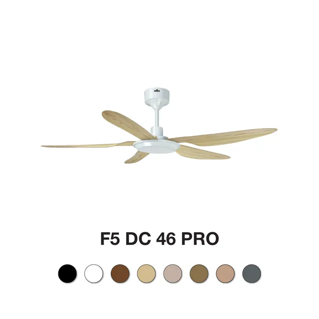 Deka F5DC Pro 46 DC Ceiling Fan With Remote Control Light Wood