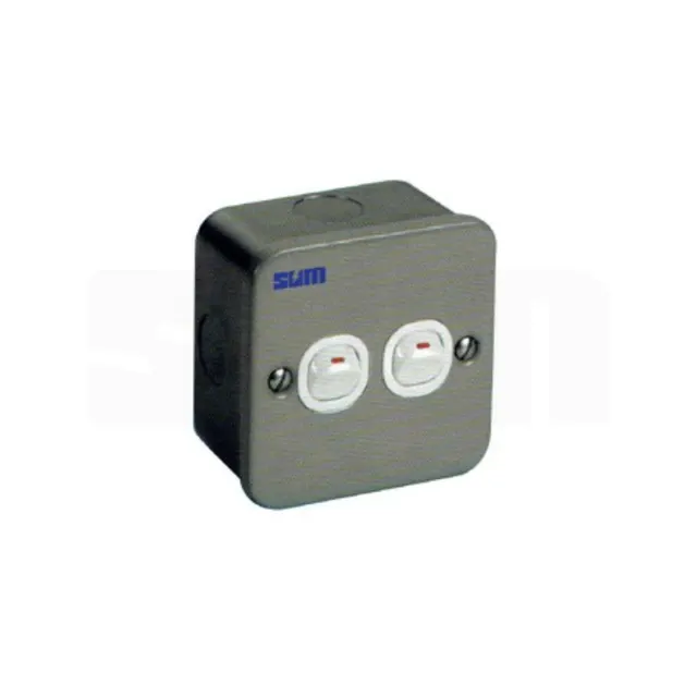 ELG-MS-321 Sum 2GANG 1WAY M/Clad Switch W/Sirim