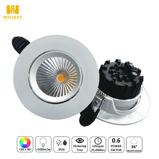Esnco LED Eyeball COB 7W 3000K Warmwhite (slim)