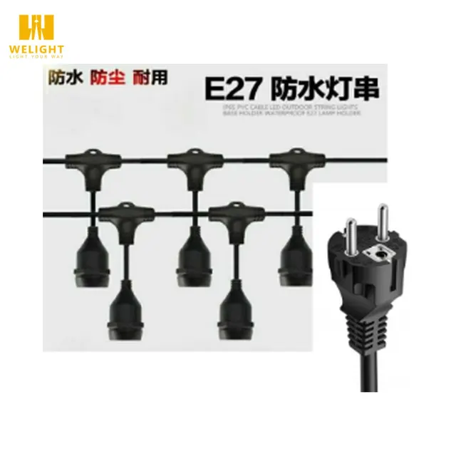 Esnco Outdoor Lamp Holder E27 20M 60HEAD