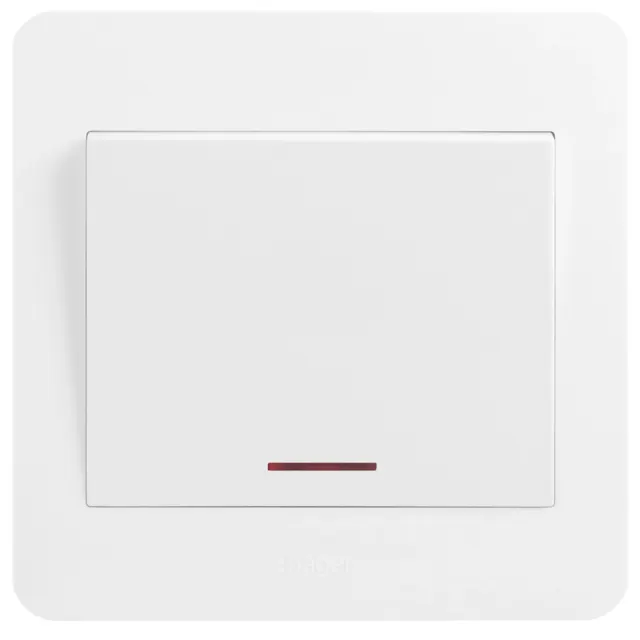 Hager Muse 20AX 1G DP Switch W/Neon