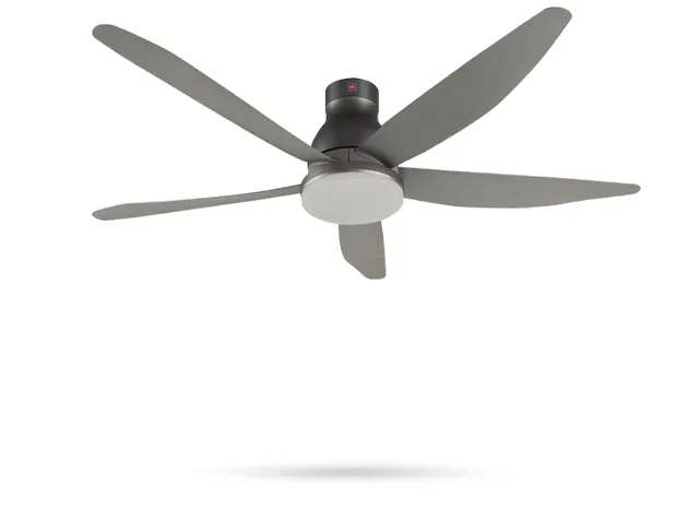 KDK-K15UW-QEY-60" KDK Ceiling Fan 60 Inch LED With Remote Contol 5 Blade Nikko