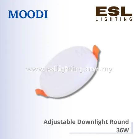 Moodi 1009 36W 3CCT Adjustable Recessed Downlight Round
