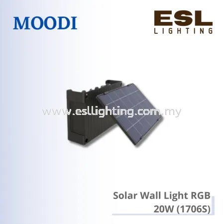 Moodi 1706S 20W RGB Solar Wall Light