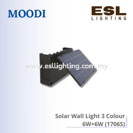 Moodi 1706S 6W+6W 3C Solar Wall Light
