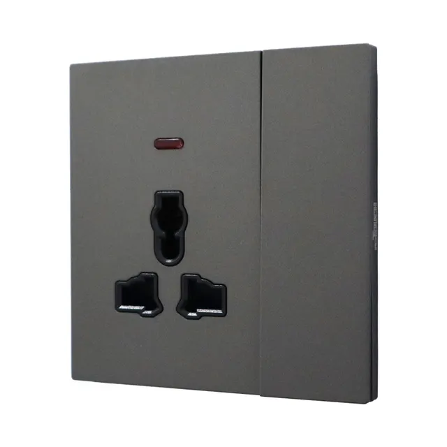 Retouch Thins+ 16A Multi Big Rocket Switch Socket C/W Neon Matte