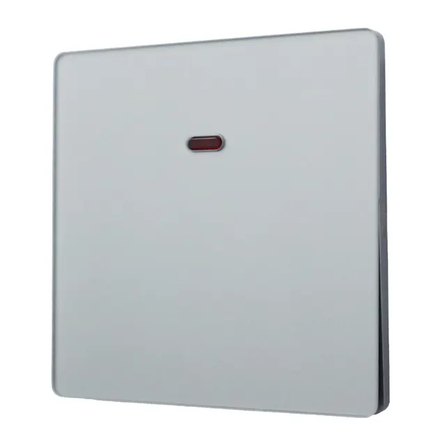 Retouch Thins+ 20A Double Pole Switch C/W Neon Glass Graphite Grey