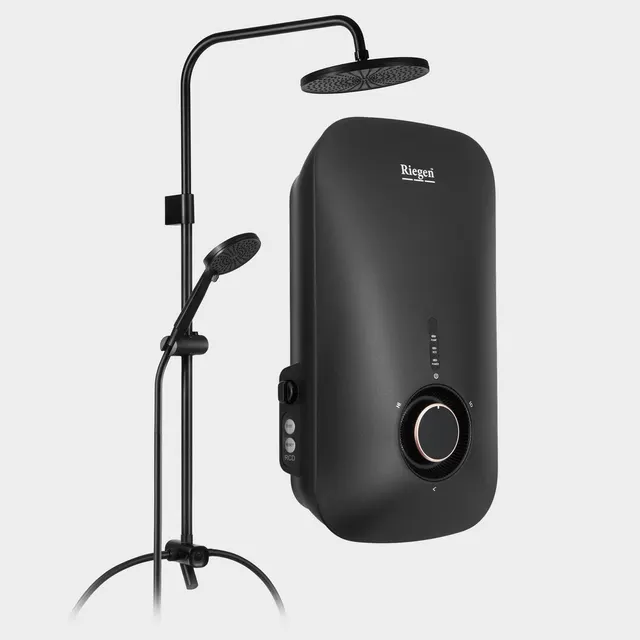 RG-RWH-N141D-URCB Charcoal Black 3 Un 1 Diverter Matte Black Rain Shower