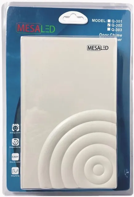 Mesaled Ding Dong Door Chime Doorbell, Round Pattern