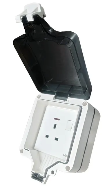 reTOUCH IP66 Weatherproof Cover with 13A Switch Socket