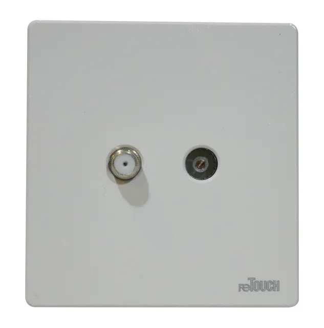 reTOUCH Ultra Rimless 2 Gang TV & Astro Outlet