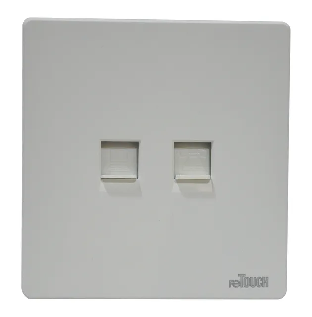 reTOUCH Ultra Rimless 2 Gang Data Outlet