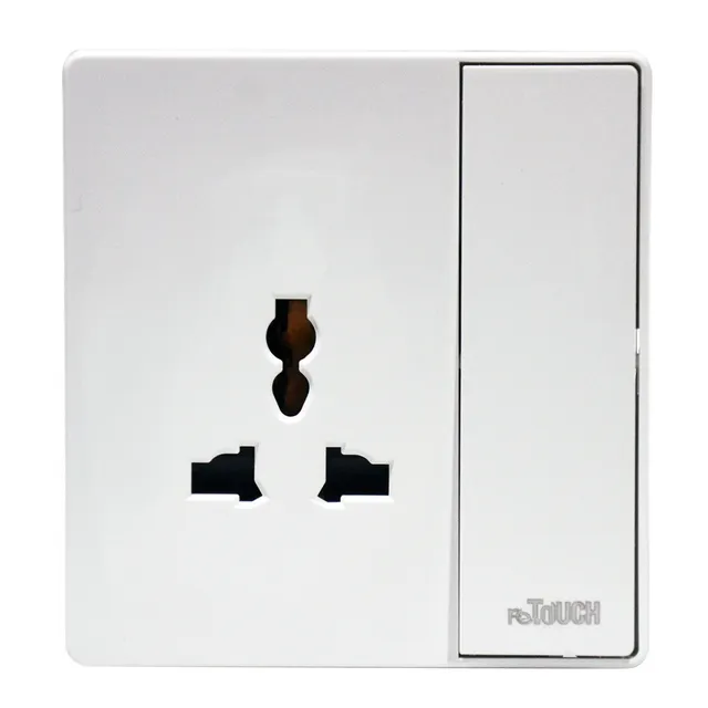 reTOUCH Ultra Rimless 16A Big Rocker Multiple Switch Socket